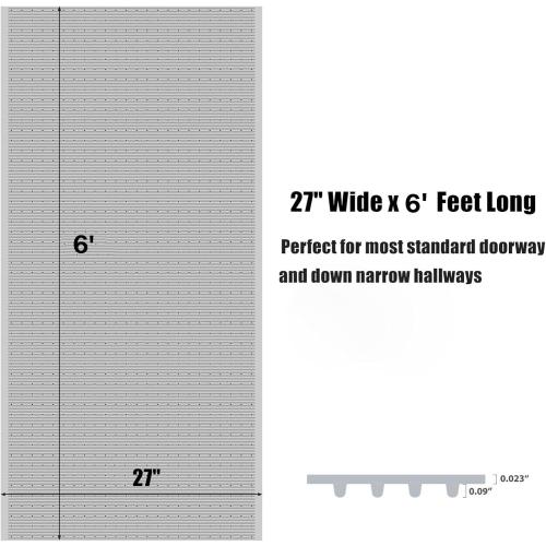 Plastic Carpet Runner 27in x 6ft Clear Floor Runner for Carpet Protection with Spikes Non-Slip & Stain-Resistant Rug Protector for Carpeted Hallway or Entrance or Other Foot Traffic Areas