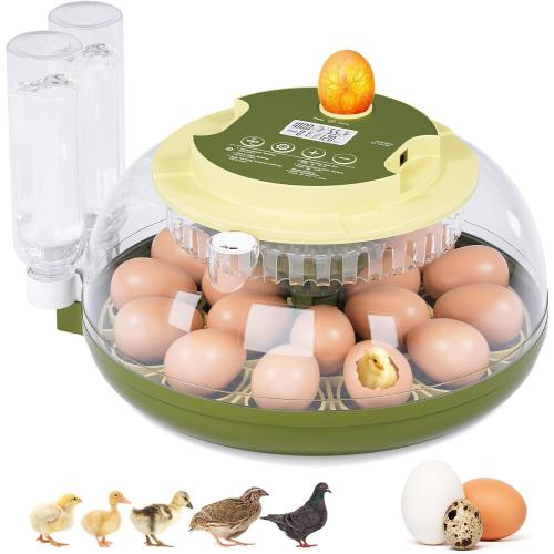 Egg Incubator for Hatching Eggs,Automatic Egg Turning and Humidity Control,Incubators for Chicken, Ducks, Goose, Pigeon, Quail, Parrot Incubator for Farm, Lab, Science Classroom, Home -18 Egg Capacity