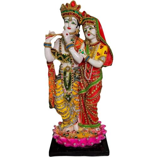 Sacred Blessings Lord Krishna Radha Idol/Showpiece (L x B x H: 15.5 x 13 x 40) cm Statue Home Decor Gift