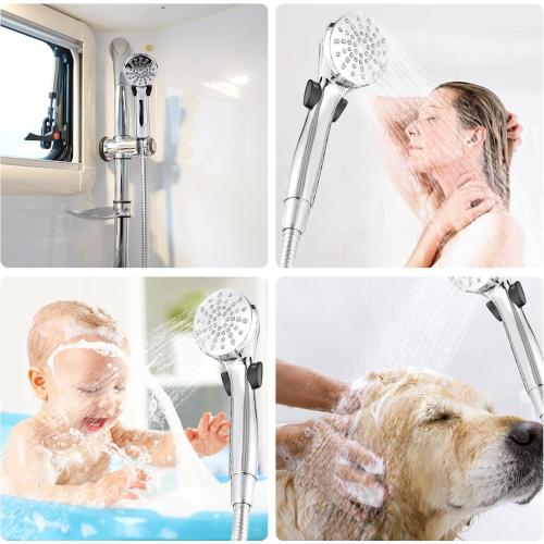 Hibbent RV Handheld Shower Head Water Saving with 59'' Hose, Chrome