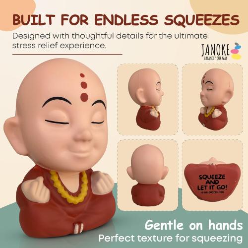 Funny Stress Balls for Adults - Zen Style Squishy Squeeze Toy, Hilarious Gag Gift for Coworkers, Men & Women – Unique Stress Relief Desk Toy
