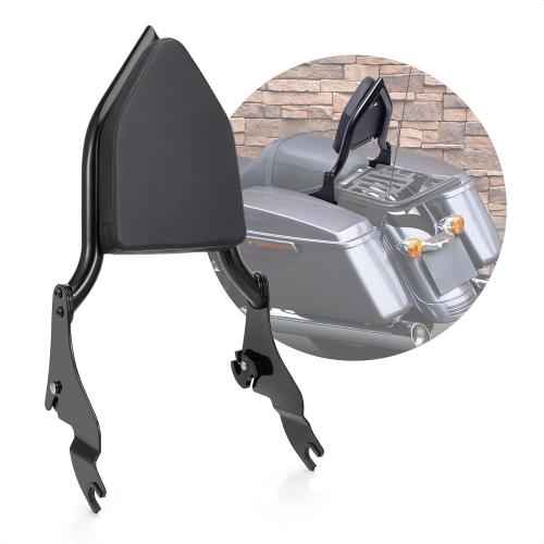 BLACK 24 Inches tall Detachable Sissy Bar Backrest Passenger Backrest Compatible with Harley Touring Street Glide Road Glide Road King Electra Glide 2009-2025 (Black)