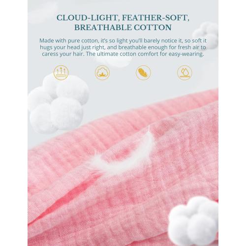 Ponytail Scrub Cap for Women – Solid Light Pink Surgical Cap with Buttons, Cotton Ponytail Scrub Caps, Adjustable Surgical Hat for Women to Secure Long Hair