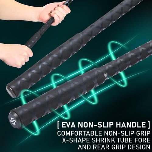 Sougayilang Spinning Fishing Rod, 3-Piece, Carbon Catfish Rod with EVA Comfortable Handle for Catfish and Carp Fishing, Medium/Heavy Power, 9'0/10'0/11'0 (11'0)