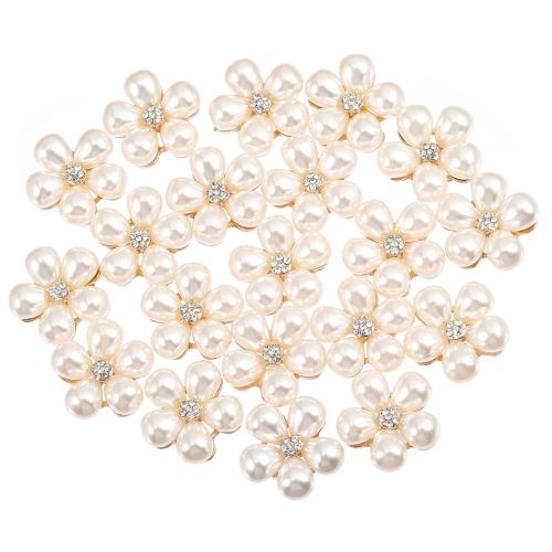 20Pcs Pearl Rhinestone Hairpin Charms for DIY Craft Decor Elegant Hair Clip Accessories for Headdress Making Handmade Hairpin Decorations and Light