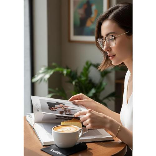 Frameless Smart Zoom Reading Glasses for Men & Women, Auto Focus Distance Near Progressive Multi-focus HD Vision