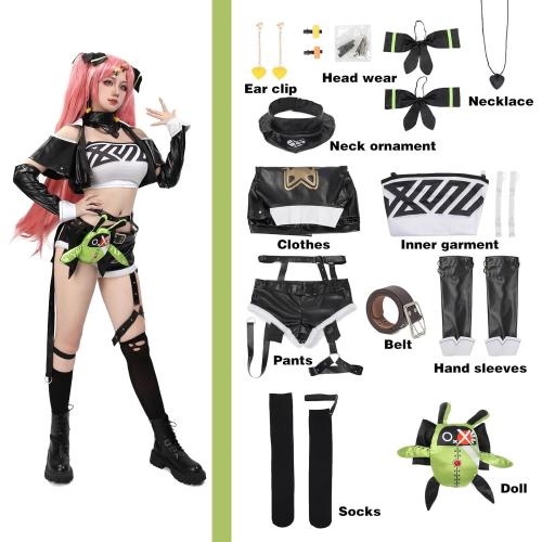 Size XL...DAZCOS Anime Cosplay Costume for Women Anime Game Full Set Outfit for Halloween