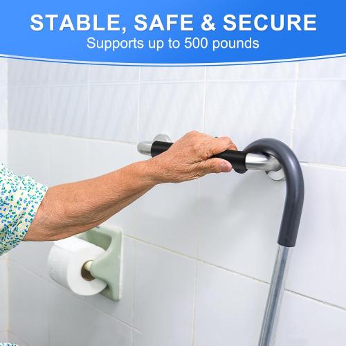 2 Pack 24 Inch Grab Bars for Bathtubs and Showers, Anti Slip Handicap Grab Bars for Shower, Safety Bath & Toilet Rail for Elderly Senior, Shower Handle Disability Assist Bathroom Handrail