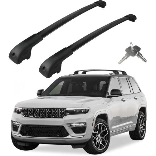 Roof Rack Cross Bars Compatible with Jeep Cherokee 2014-2023, Adjustable Aluminum Heavy Duty 300 LBS Anti-Theft Lock Cargo Carrier Rooftop Crossbar Accessories for Bike, Basket, Snowboard, Luggage
