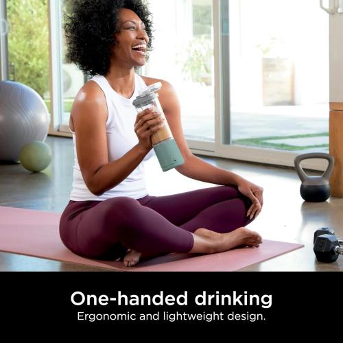 Ninja Blast 16 oz. Personal Portable Blender with Leak Proof Lid and Easy Sip Spout, Perfect for Smoothies, Cordless, USB-C Rechargeable, Dishwasher Safe Parts (Renewed) (Forest Green)