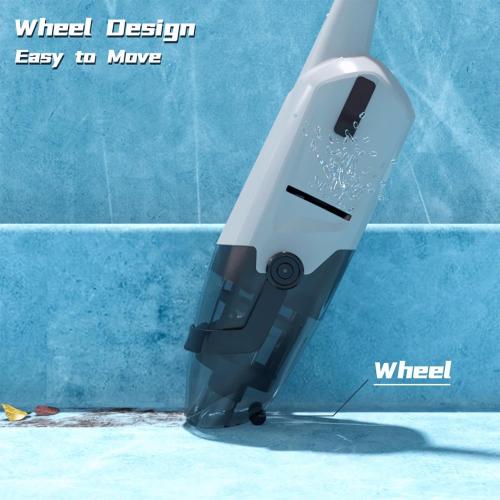 Cordless Pool Vacuum Cleaner for Above Ground Pool & In Ground Rechargeable Pool Vacuum Cleaner - 90 Mins Runtime, with 69 Telescopic Pole, Spa Vacuum for Hot Tub- Fast 3H Charge (Silver Grey)