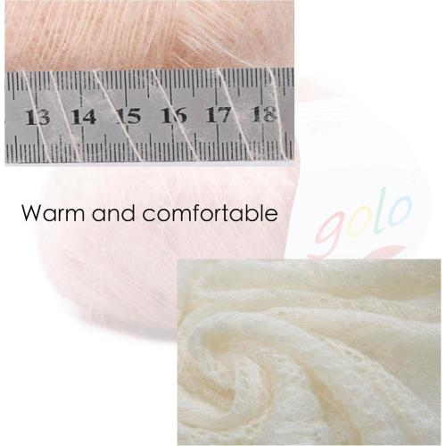 golo 3Balls Cashmere Mohair Yarn for Hand Weaving Wool Yarn for Hand kitting