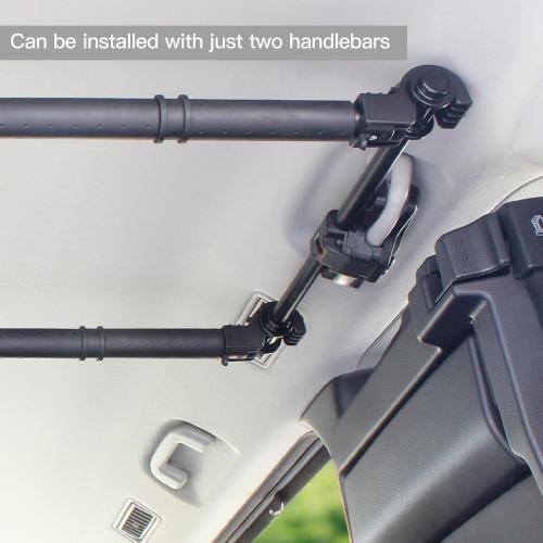 LITTLEMOLE Vehicle Fishing Rod Holder, 6 Rod Capacity, Heavy Duty Adjustable 34-57 Inch, Car Fishing Pole Roof Rack for Trucks SUVs Wagons Vans