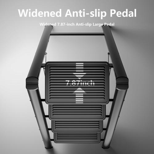 Step Ladder 4 Step Folding, Sturdy 330 Lbs Small Step Stool for Adults, Closet Step Stool Ladder with Anti-Slip Wide Pedals, Portable Folding Ladder for Home Kitchen Office