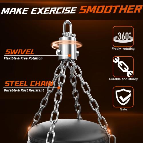 Punching Bag for Adults, 4ft Heavy Boxing Bag Set with 12 OZ Gloves for MMA Karate Kickboxing Boxing Home Gym Training - Unfilled