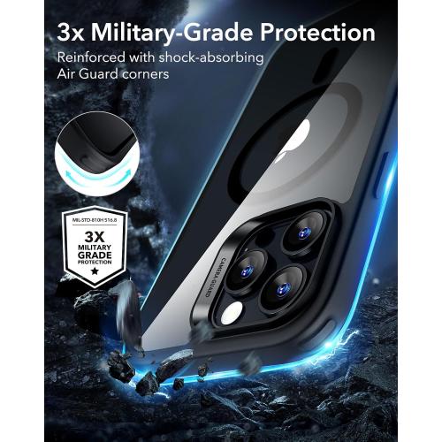 ESR for iPhone16 Pro Max Case with MagSafe, Supports Magnetic Charging, Smooth & Slim Silicone Case, Shockproof, Soft Microfiber Lining,Grey