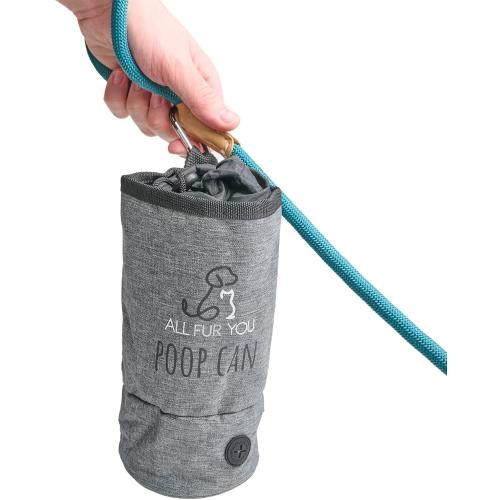 All Fur You Poop Can - Waterproof Dog Waste Bag Dispenser Attaches to Leash, Great for Hiking, Walking & Camping