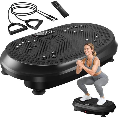 Vibration Plate Exercise Machine, Vibrating Fitness Platform, Full Body Shaker Workout Equipment, Bluetooth Power Shaping Vibrate Plate, Board Sport for Home Exercise Gym