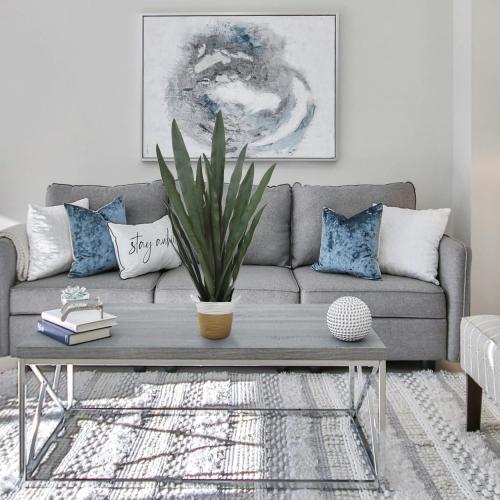 Artificial Snake Plant, 3ft Fake Sansevieria with Basket, 35 Fake Mother in Law Plants, Perfect Faux Potted Plant Greenery for Indoor Home Office Store Lifelike Decoration (Green)