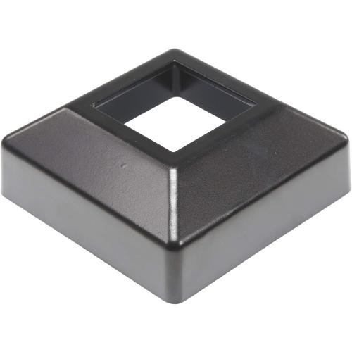 Single Piece Post Cover/Skirt Plate for 2 Floor Flange | Flange Cover | Post Base Cover Skirt |Black (Single Pack)