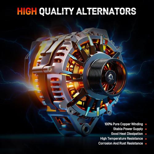 Alternator 12V 150A Compatible with Kia Optima 2014-2015 Sorento 2012-2014 Hyundai Sonata 2014 Santa Fe Sport 2013-2016 L4 2.0L 2.4L Replace# 37300-2G800 37300-2G850 37300-2G855 37300-2G950