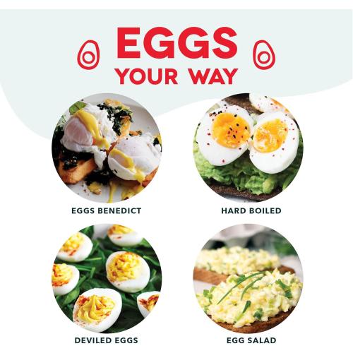 Dash Rapid Egg Cooker - Boiler, Poacher & Steamer - Includes Measuring & Recipe Guide - Dishwasher Safe - BPA Free - Holds 7 Eggs, Black