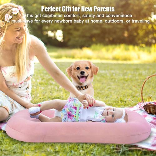 Baby Lounger, Baby Lounger for Newborn, Soft Breathable Washable Infant Lounger WHITE