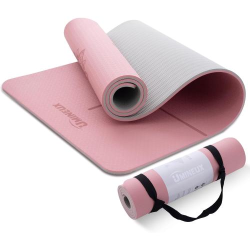 UMINEUX Yoga Mat Extra Thick 1/3'' & 2/5 Non Slip Yoga Mats for Women Eco Friendly TPE Fitness Exercise Mat with Carrying Sling & Storage Bag