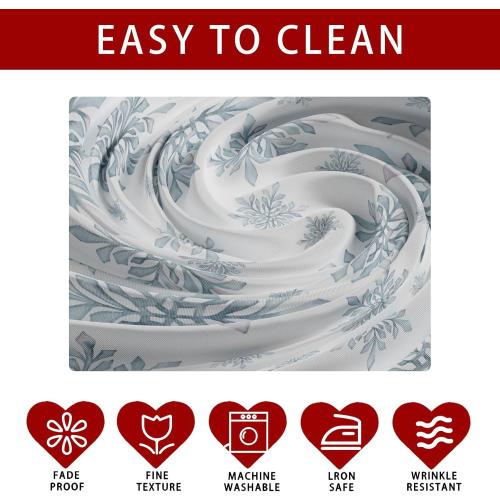 XCHI Snowman Deer Tree Winter Tablecloth Round Christmas Table Cloth Washable Table Covers for Indoor Dining Home Party Xmas Decorations 70x70 Inch