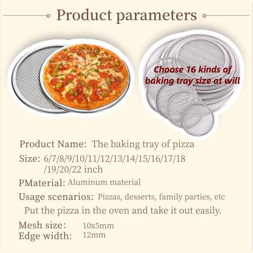 6 Packs Aluminum Alloy Pizza Pan with Holes, 8 Inch Commercial Grade Pizza/Baking Screen for Oven Round Pizza Crisper Tray Pizza Baking Tray for Home Restaurant, Seamless (8-Inch, Pack of 6)