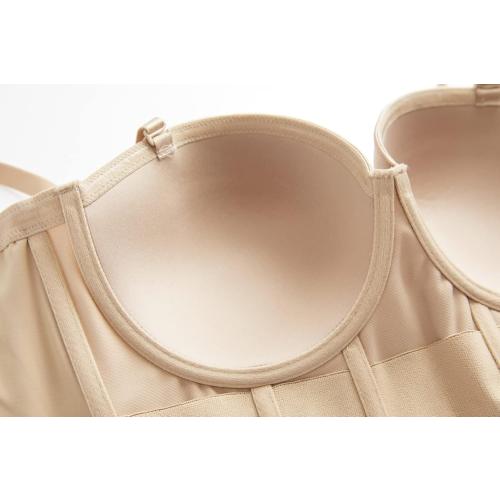 Size 38DD SEA BBOT Women Longline Strapless Bra Full Coverage Corset Bra Hide Back Fat