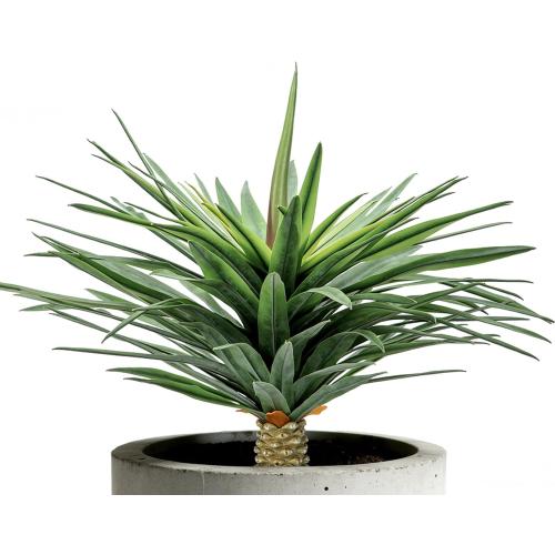 Saki Décor Artificial Agave Plant - 24 Inch UV Resistant Faux Agave Succulent for Outdoor Patio & Garden - Lifelike Medium Size Unpotted Fake Plant for Indoor Home Decor (Green)