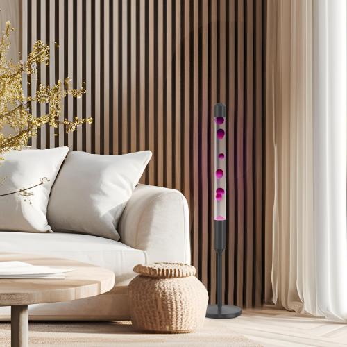 Size 47.5-Inch Liquid Motion Lamp,Magma Lamp, Mood Relaxation Light，Suitable for Home Decoration, Living Room, Office, Bedroom, café (47.5 inch Purple Wax)