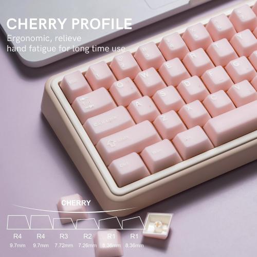 dagaladoo Pink Keyboard keycaps,Double Shot PBT keycaps Jade