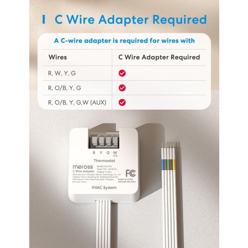meross Smart Thermostat for Home, WiFi Thermostat Works with Matter, Alexa, Apple Home, Google Assistant, App & Voice Control, 7x24h Scheduling, Energy Saving, C-Wire Required, Matte White