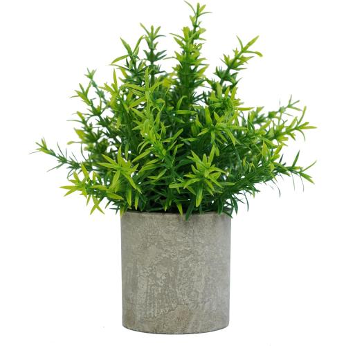 Mini Potted Fake Plants Artificial Greenery Rosemary Plants for Shelf Desk Home Bathroom Topiaries Farmhouse Bedroom Coffee Table Decor