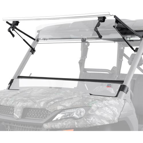 KEMIMOTO 3-IN-1 Flip Windshield Compatible with CFMOTO Uforce 1000/1000 XL | Upgraded Handles Front Windshield with Pre-Installed Rubber Strips Anti-edge-lifting Window 2019-2026 Accessories