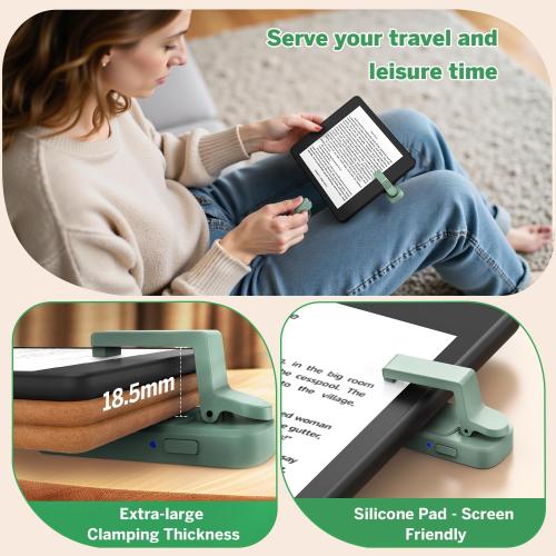 Page Turner Ring for Kindle,Remote Control for iPhone iPad Android Tablets E-Readers,Clicker Page Turner for Kindle Accessories for Camera Video Record&Shutter Selfie (Green)