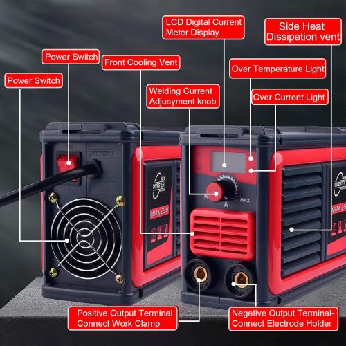 ‼️may have missing pieces or even scratches or stains ‼️HGNVGZ 250A Stick Welder 110V, Portable IGBT Arc Welder for Home DIY | IGBT Inverter, Hot Start Arc Force Anti-Stick, 1/16-1/8in Rods, Lightweight 3.7lbs, for Garage & Farm