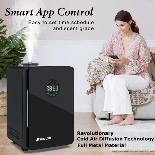 untested Hotel Scent Diffuser with Power Cold Air Technology, Aroma Scent Air Machine for Home, HVAC Scent Diffuser Cover Up to 3000 Sq. Ft | Commercial Waterless Aromatherapy Diffuser for Large Room - Black