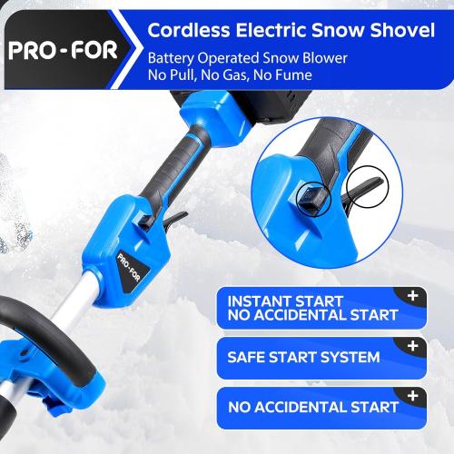 40V Cordless Snow Shovel with 2×4.0Ah Batteries & Fast Charger, Electric Snow Blower with 13.5 Width, 6.5 Depth, 26.5FT Throw Distance, Battery Powered Snow Removal Tool for Driveway