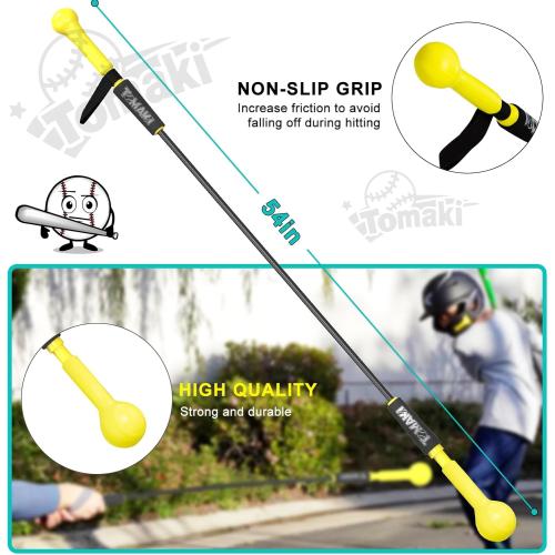 Hitting Stick Batting Swing Trainer, Batting Practice Equipment for Baseball and Softball, Ideal One-on-One Coaching Tool for Baseball 54''