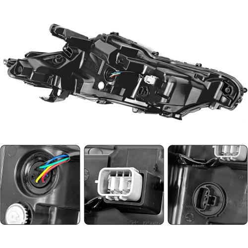 ILAMP Headlight Fit For 2018 2019 2020 Toyota Camry L/LE/SE 2018 2019 2020 Projector LED Headlamp (Right Passenger) W/Clear Lens RH 81110-06C40 CM17A01-4R