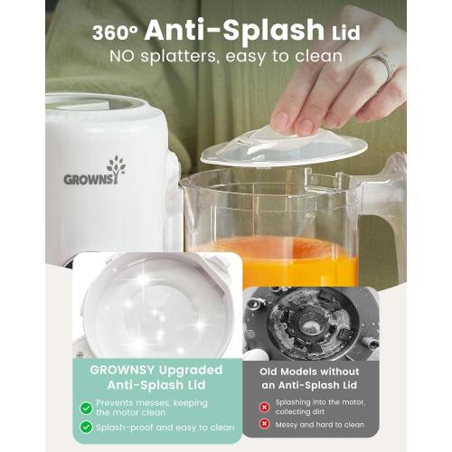 GROWNSY Baby Food Maker with Steam Basket, One Step Baby Food Processor Steamer Puree Blender Grinder Mills Machine, Auto Cooking Grinding and Sterili-zing for Healthy Homemade Baby Food, BPA-Free