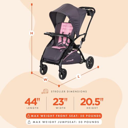 Baby Trend Sit N' Stand® 2.0 Stroller, Simply Pink