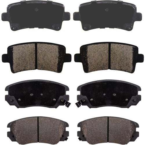 Replacement for Front and Rear Premium Ceramic Brake Pads 2013-2016 Malibu 2014-2020 Chevy Impala(D1421 D1430)
