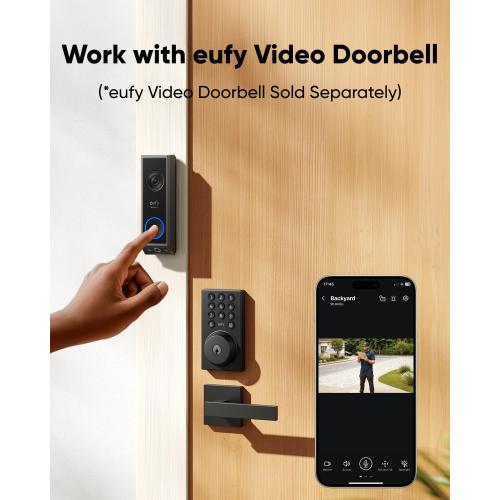 eufy Security Smart Lock C30, Keyless Entry Door Lock, Built-in WiFi Keypad Deadbolt for Front Door, No Bridge Required, Easy Installation, App Remote Control, Reliable Power, BHMA Grade 3