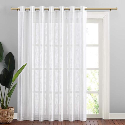 Briofox gold Curtain Rods for Windows 48 To 84 Inch, 1 Inch Heavy Duty Adjustable Curtain Rod With Modern Decorative End Cap Finials WIth Brackets【NOT TENSION ROD】