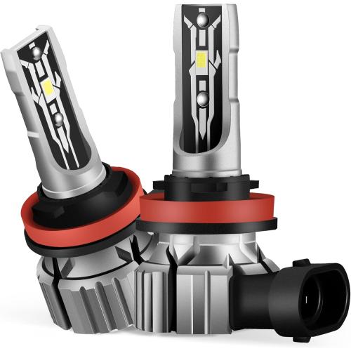2025 Upgraded H11/H8/H9 Light Bulbs, 30000LM 600% Brightness, Real 1:1 Halogen Size, 6000K White, Plug and Play Fog Light Bulbs, IP65 Waterproof, Pack of 2