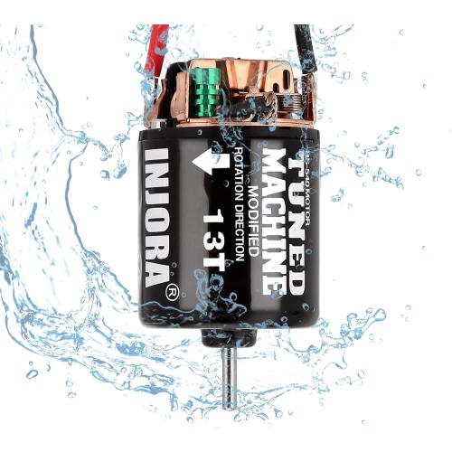 INJORA 540 Brushed Motor 13T Waterproof Motor for 1/10 RC Drift Cars Tamiya HPI Kyosho On-Road Car（13T）